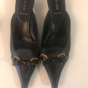 Miu Miu kitten heel mules